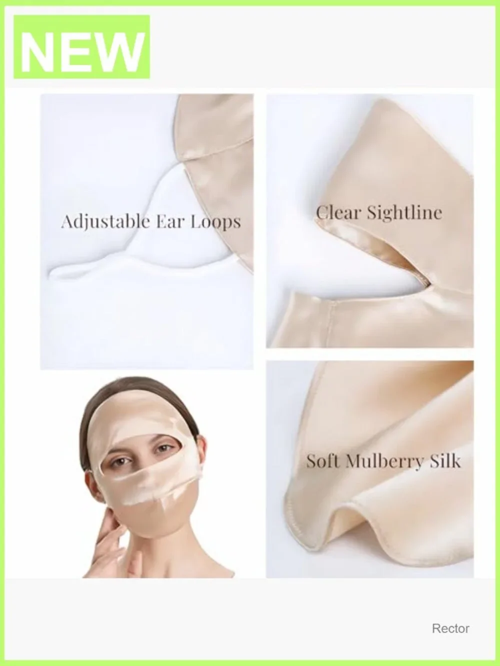 Mulberry Silk UPF 50+ Balaclava Full Face Sun Protection Mask Forehead Coverage